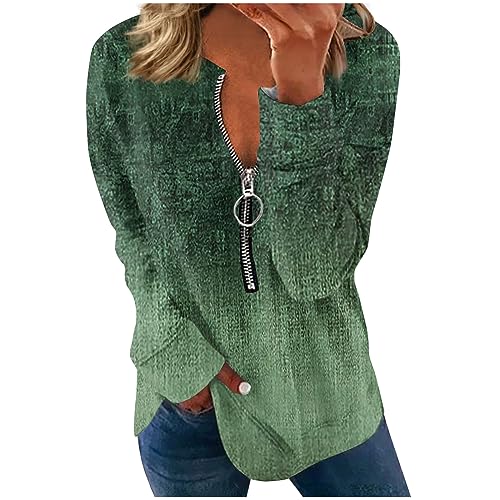 Pullover Damen Elegant Pullover Lang Damen Pullover Weihnachten Damen Jacken Für Damen Skijacke Mädchen Sweatshirt Damen Plüschmantel Damen Ugly Sweater Weihnachtspulli Familie Set（4-Dark Green,M） von LSAltd