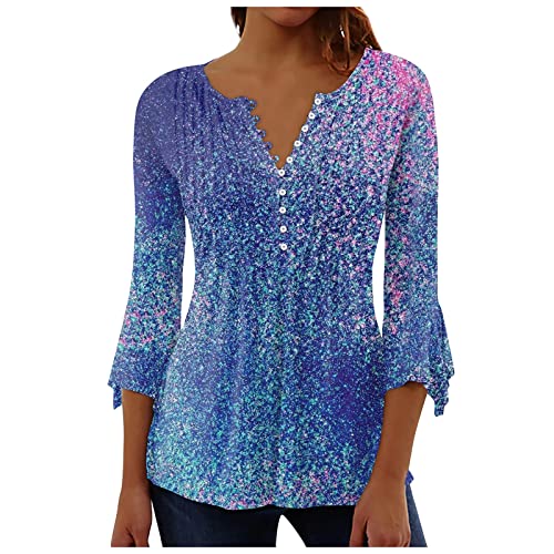 T-Shirt Damen Oberteile Rückenfrei Gestreiftes Blusen Kurzarm Sommer Jeans 44 Klassische Schwarze Bluse - Business Tunika Frauen Top Puff Kurzarm Oberteile Mädchen Top Langarm von LSAltd