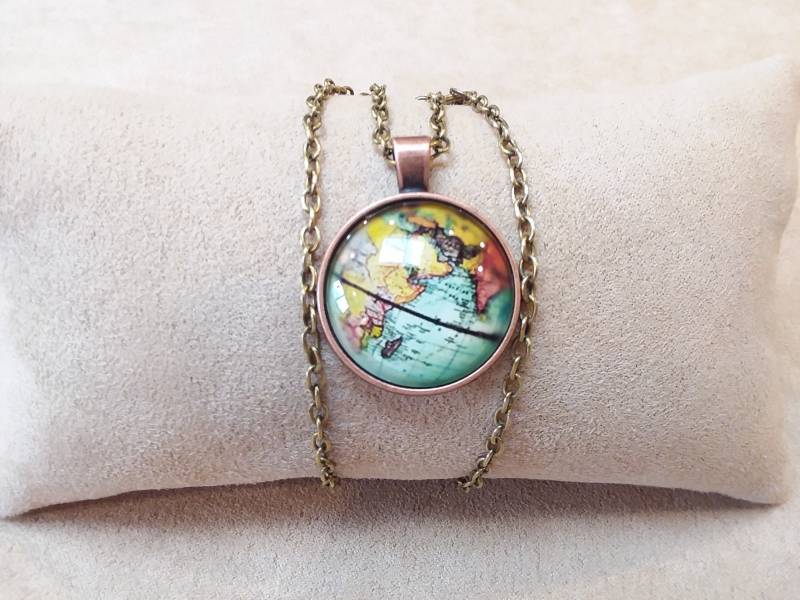 Seltene Alte Karte Anhänger Kette Halskette, Einzigartige Sammler Cool Schmuck, Geschenk von LSBazaar