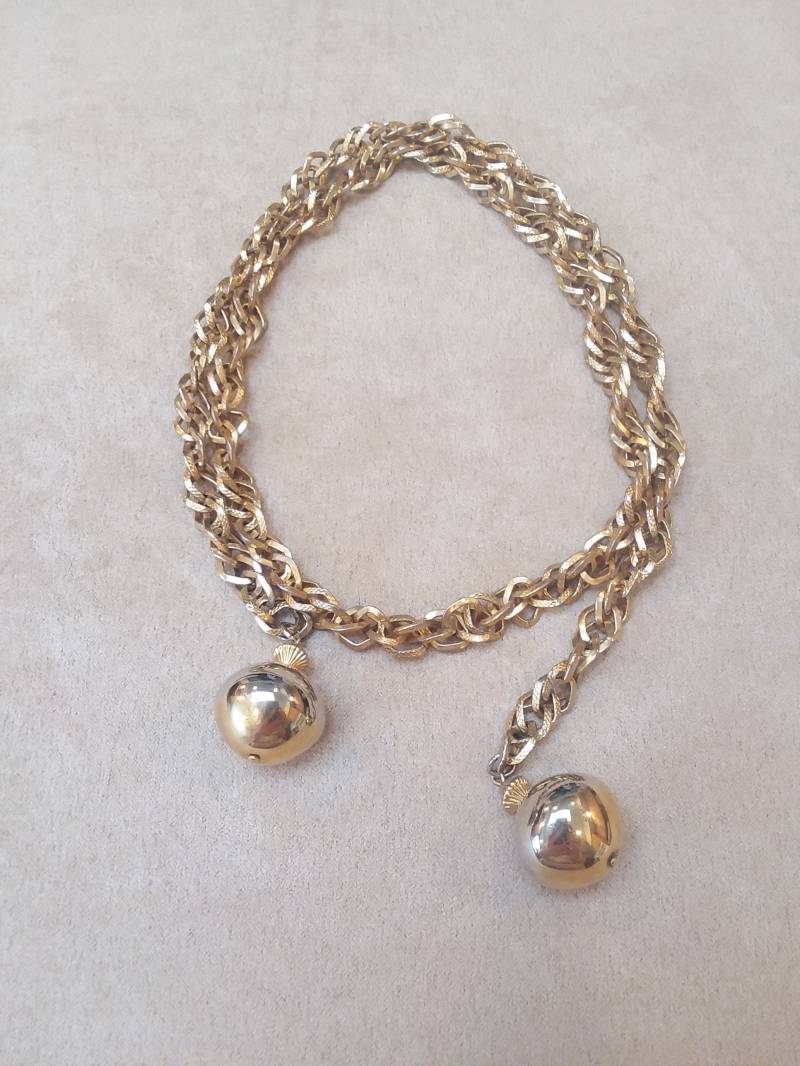 Vintage Gold Super Lange Gedrehte Kette Lasso Offene Halskette, Sammlerstück Custom Schmuck, Einzigartiges Geschenk von LSBazaar