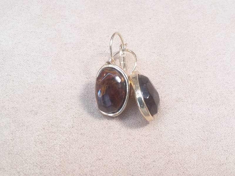 Vintage Wunderschöne Faux Stein Gold Ton Baumeln Ohrringe, Einzigartiges Geschenk Für Sie, Sammler Schmuck von LSBazaar