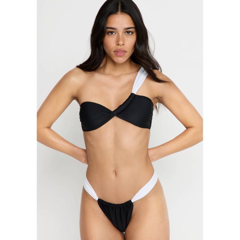 LSCN BY LASCANA Bandeau-Bikini Damen schwarz-weiß Gr.40 von LSCN BY LASCANA