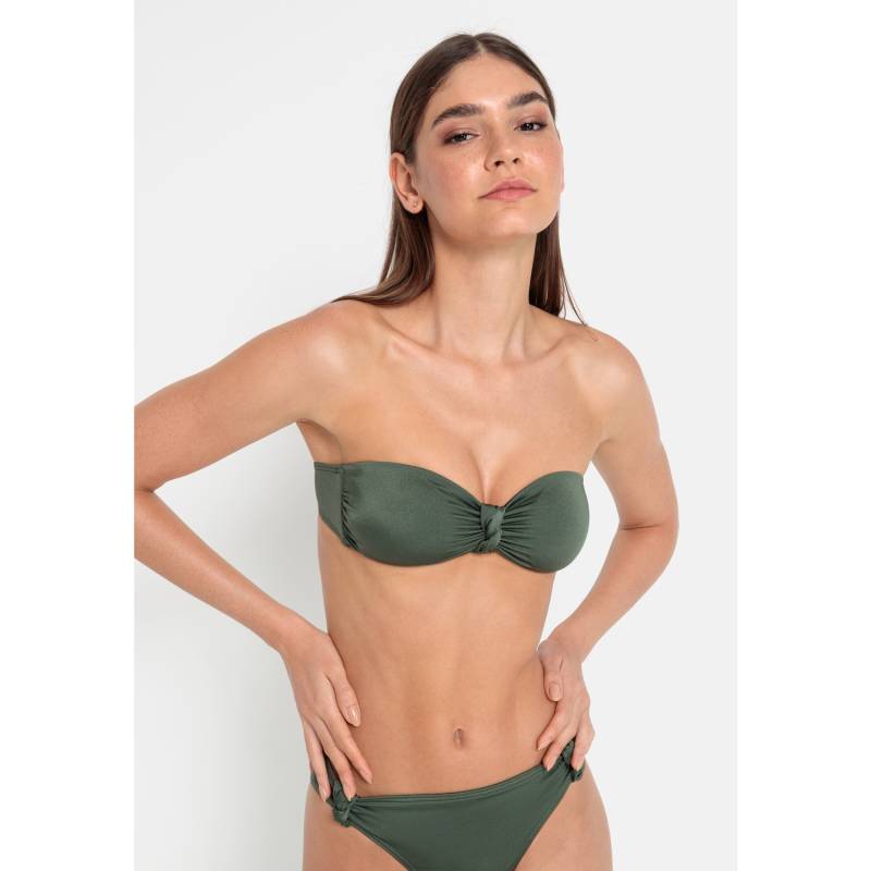 LSCN BY LASCANA Bandeau-Bikini-Top Damen oliv Gr.32 Cup A/B von LSCN BY LASCANA