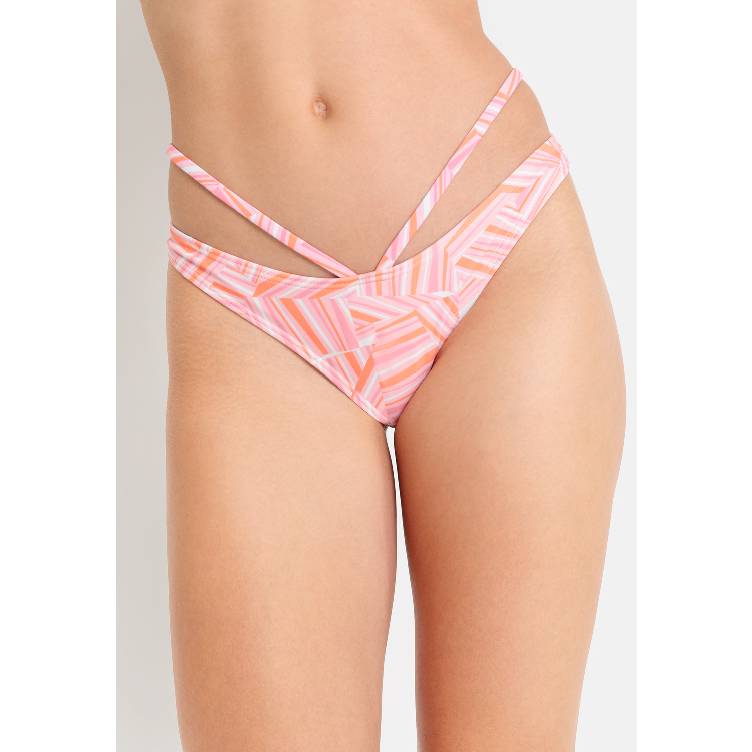 LSCN BY LASCANA Bikini-Hose Damen rosa bedruckt Gr.44 von LSCN BY LASCANA