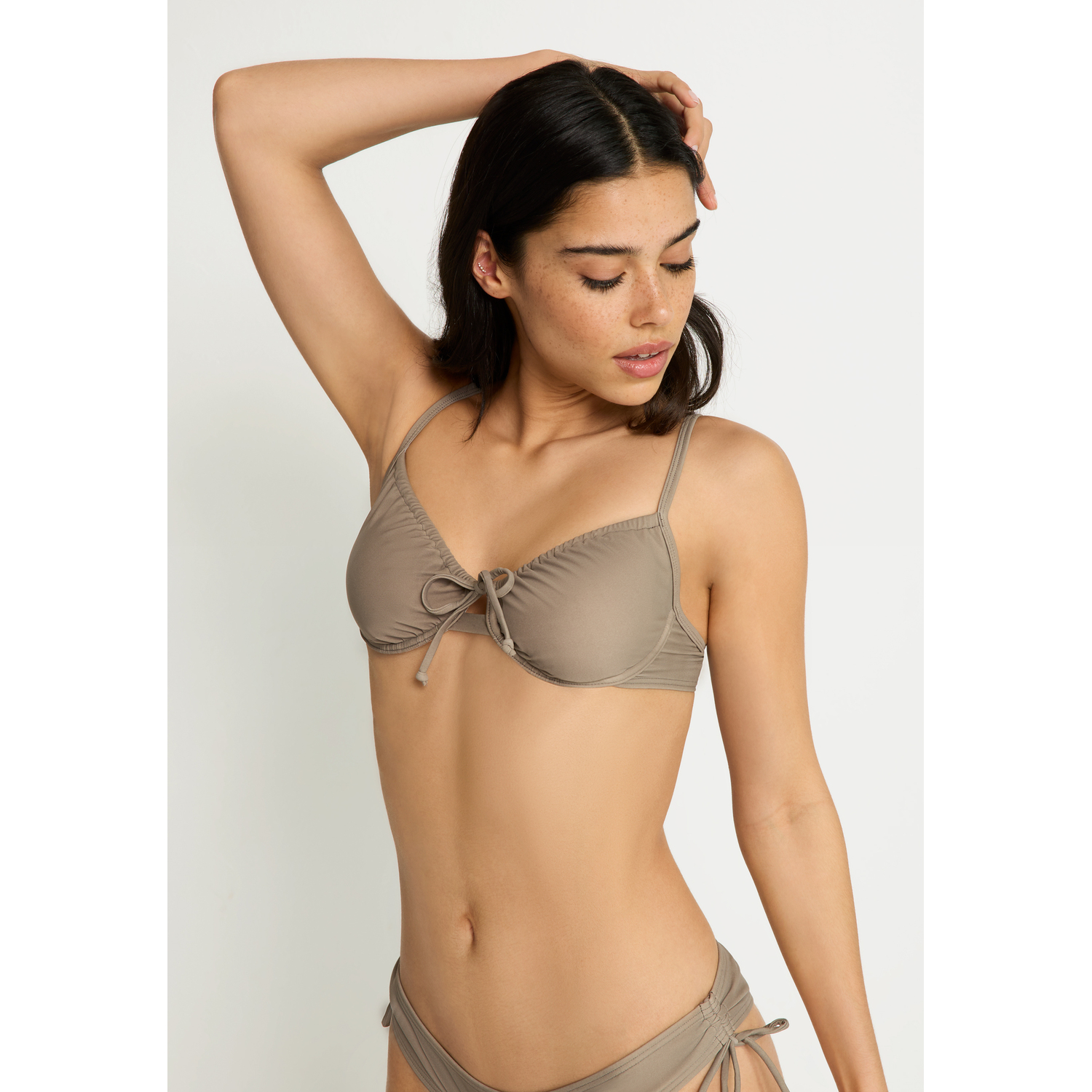 LSCN BY LASCANA Bügel-Bikini-Top Damen stone Gr.36 Cup C von LSCN BY LASCANA