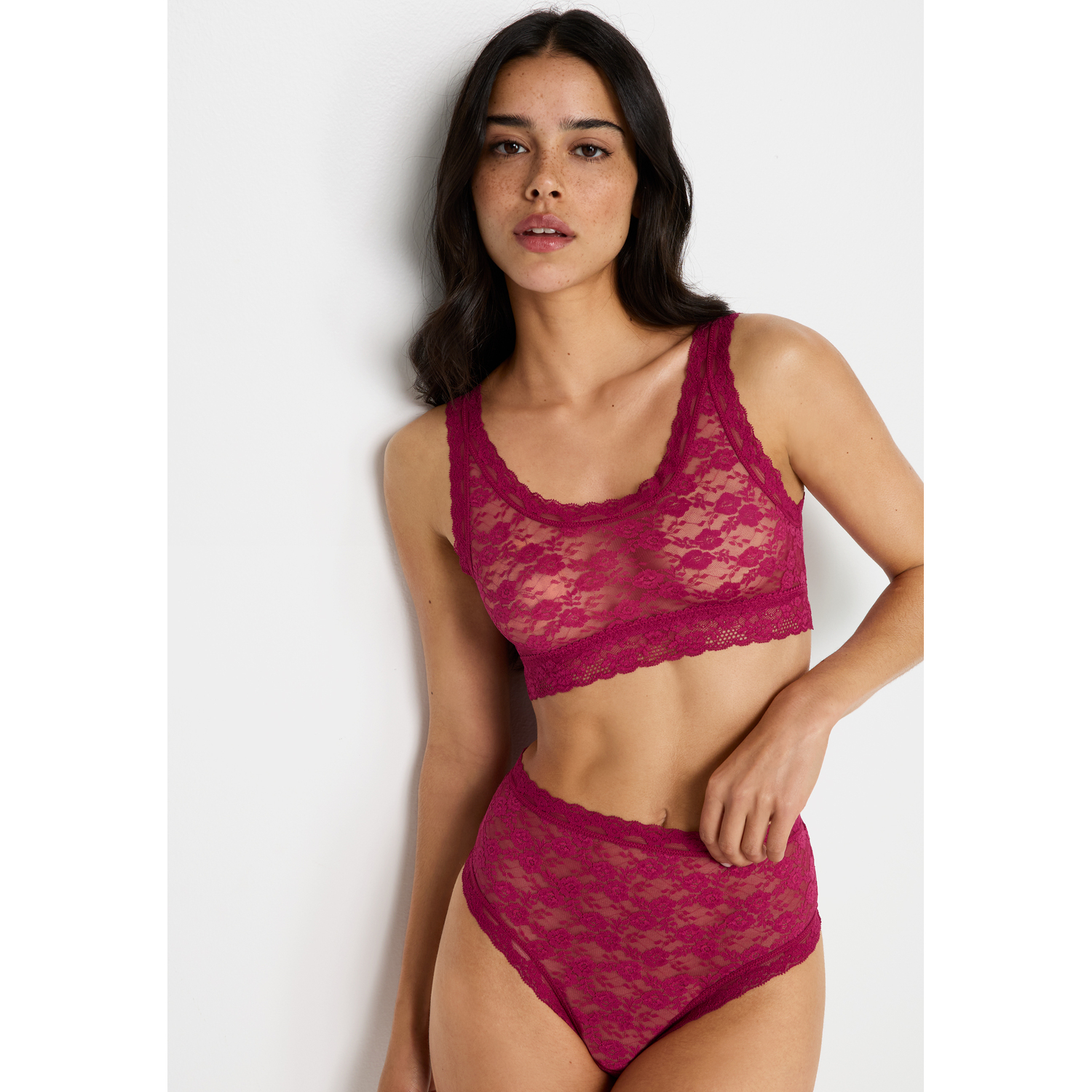 LSCN BY LASCANA Bustier Damen deep berry Gr.32/34 von LSCN BY LASCANA
