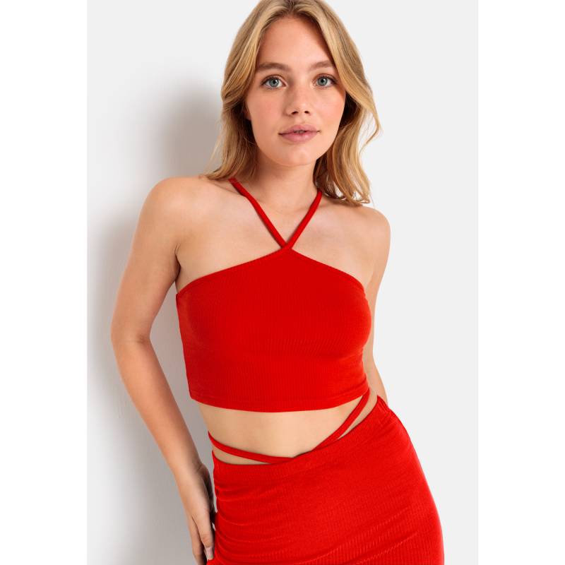 LSCN BY LASCANA Crop-Top Damen rot Gr.40 von LSCN BY LASCANA