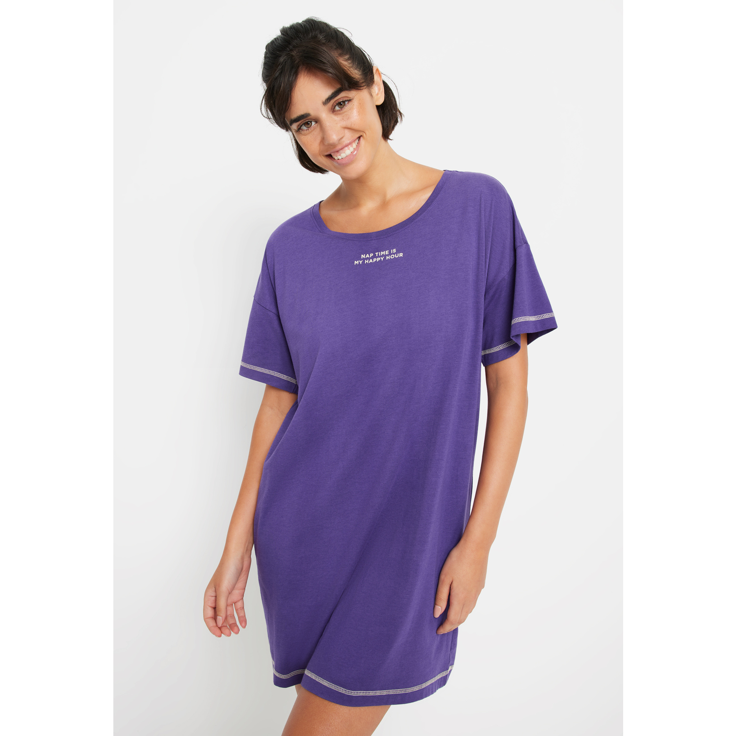 LSCN BY LASCANA Damen Nachthemd lila Gr.48/50 LSCN BY LASCANA Damen Nachthemd lila Gr.48/50 von LSCN BY LASCANA