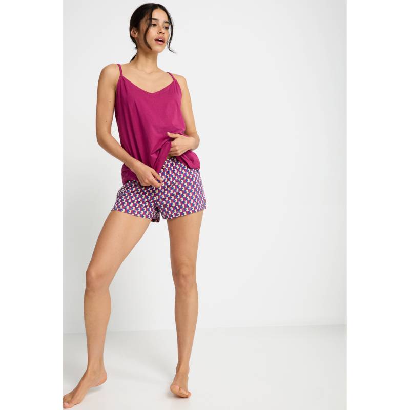 LSCN BY LASCANA Damen Shorty beere/beere gemustert Gr.36/38 von LSCN BY LASCANA