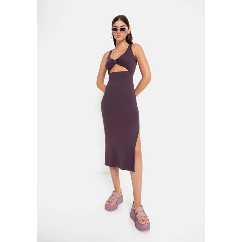 LSCN BY LASCANA Midikleid Damen pflaume Gr.42 von LSCN BY LASCANA