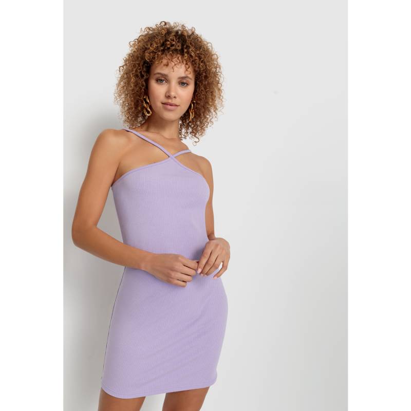 LSCN BY LASCANA Minikleid Damen flieder Gr.36 von LSCN BY LASCANA