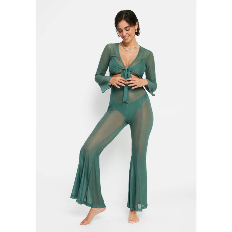 LSCN BY LASCANA Strandset: Shirt und Hose Damen khaki Gr.38 von LSCN BY LASCANA