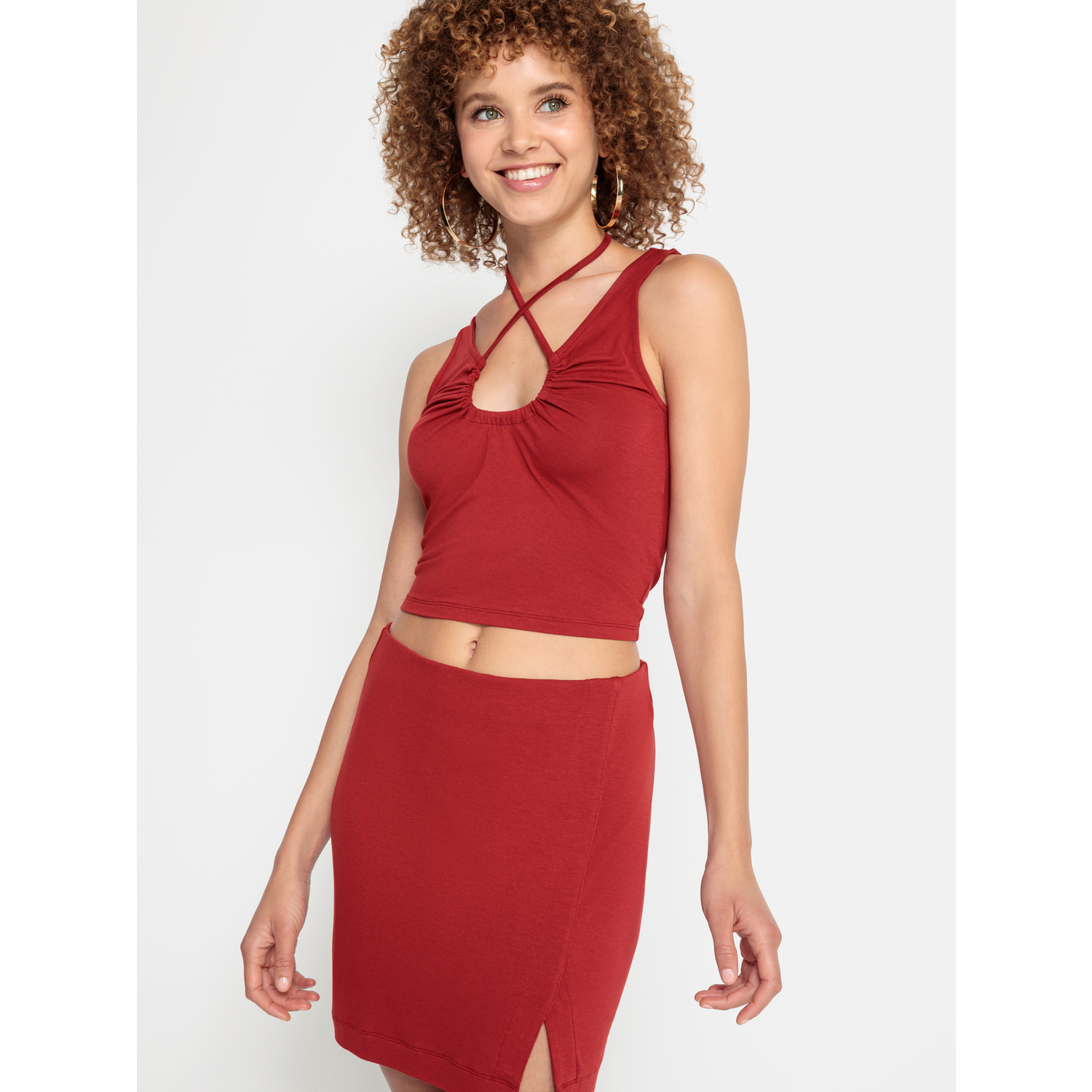 LSCN BY LASCANA Strandset: Top und Minirock Damen rostrot Gr.38 LSCN BY LASCANA Strandset: Top und Minirock Damen rostrot Gr.38 von LSCN BY LASCANA