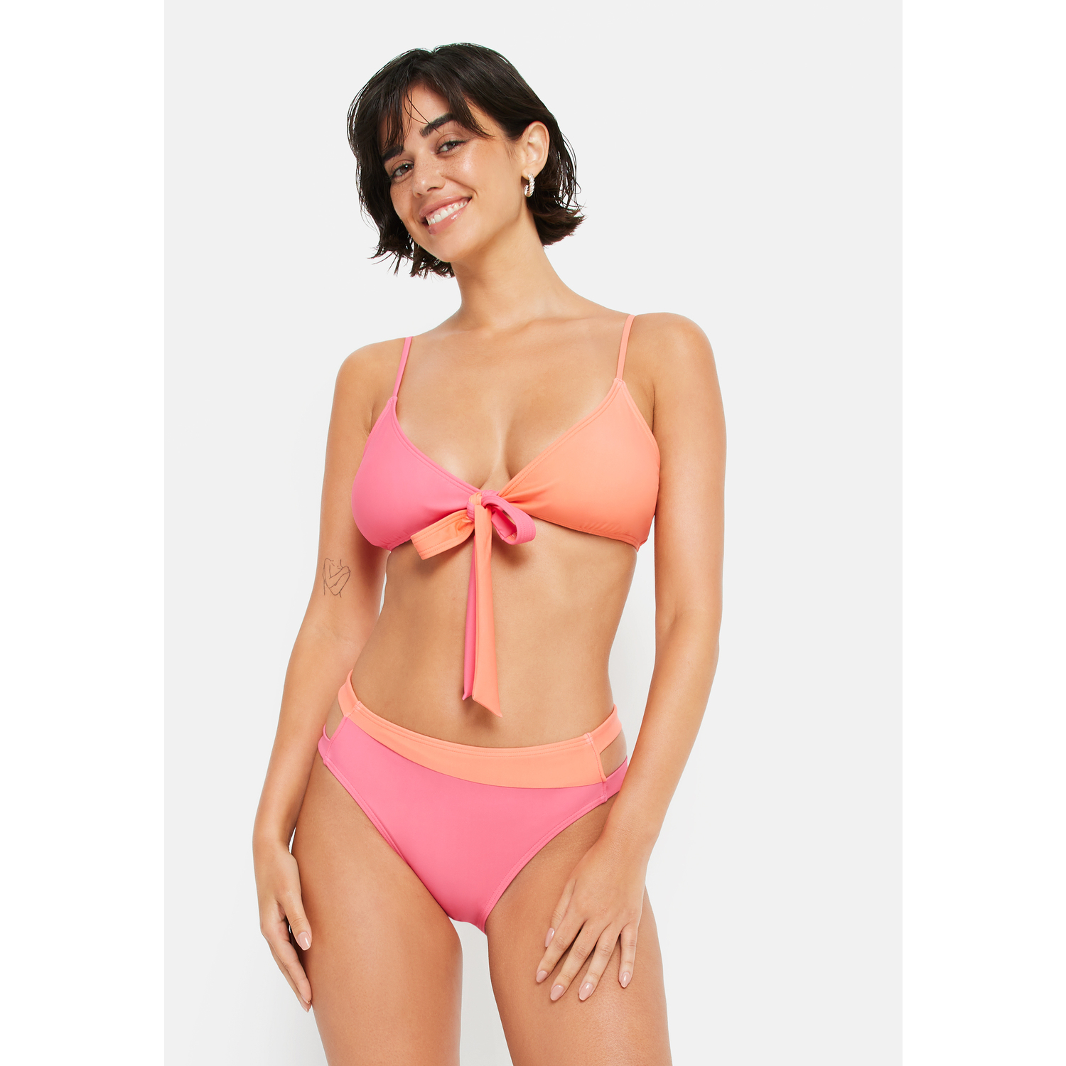 LSCN BY LASCANA Triangel-Bikini Damen coral-pink Gr.34 Cup C/D von LSCN BY LASCANA