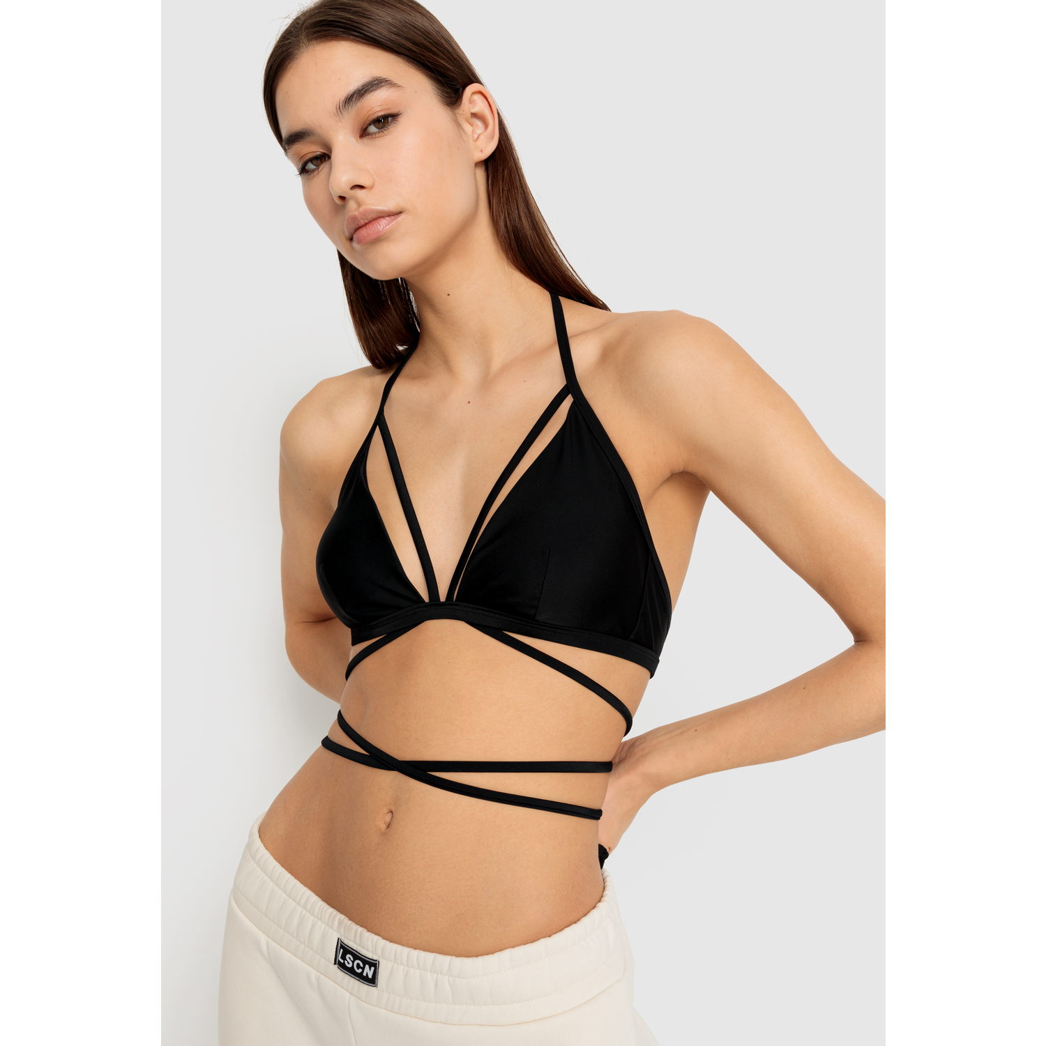 LSCN BY LASCANA Triangel-Bikini-Top Damen schwarz Gr.36 Cup A/B von LSCN BY LASCANA