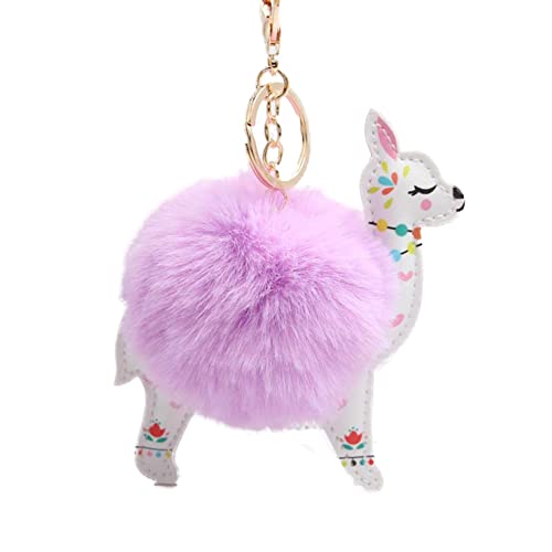 Plüsch Schlüsselanhänger Glückshirsch Pompom Ball Flauschiger Ball Anhänger Tiere Pom Pom Schlüsselbund Frauen Mädchen Plüschball Schlüsselanhänger für Handtaschen Geldbörsen Rucksäcke Ornament von LSGGTIM