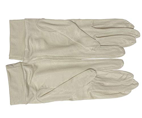 LSHARON Handschuhe aus 100 % Maulbeerseide, Thermo-Futter, Handschuhe für Ski, Fahrrad, Fahrrad, beige, M von LSHARON