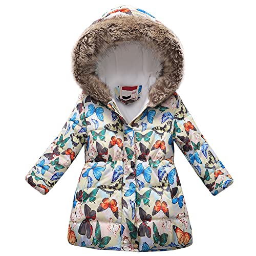 LSHDCER Winterjacke Mädchen Wintermantel Kinder Steppjacke Baumwolle gefuetterte Winter Jacke Warm Kinderjacke, Farbe D, 104-110 von LSHDCER