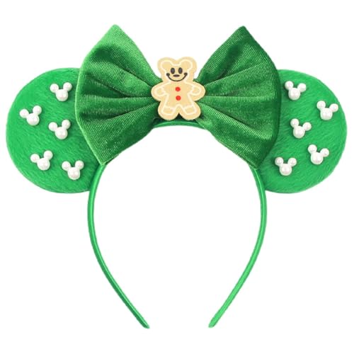 LSHDXD Haarreif mit Weihnachtsmaus-Ohren, Schleife, niedlicher Maus-Stil, Haarbänder für Weihnachtsfeiern LSHDXD Haarreif mit Weihnachtsmaus-Ohren, Schleife, niedlicher Maus-Stil, Haarbänder für Weihnachtsfeiern von LSHDXD