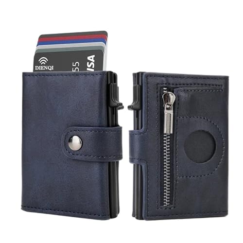 LSNNMU Anti-Diebstahl-Kreditkartenhalter Herren Geldbörse Bankkarteninhaber Fall RFID Minimalistische Geldbörsen(Dark Blue) von LSNNMU