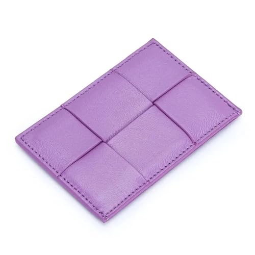 Leder-Geldbörse, vielseitiger Kleiner Kartenhalter, handgefertigt, Ausweishalter mit Mehreren Kartenfächern(Purple+11.5 * 8 * 0.5cm) von LSNNMU