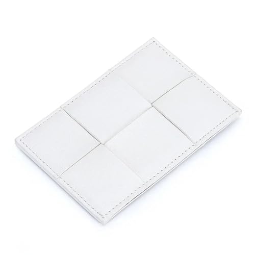 Leder-Geldbörse, vielseitiger Kleiner Kartenhalter, handgefertigt, Ausweishalter mit Mehreren Kartenfächern(White+11.5 * 8 * 0.5cm) von LSNNMU