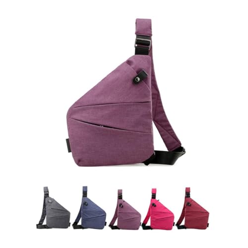 Anti Diebstahl Tasche Damen, Diebstahlsichere Reisetasche Damen, Diebstahlsichere Umhängetasche Damen, Natnestle Umhängetasche, Sicherheitstasche Damen, Sicherheitstasche Reise Damen (Purple,Left) von LSNTUU