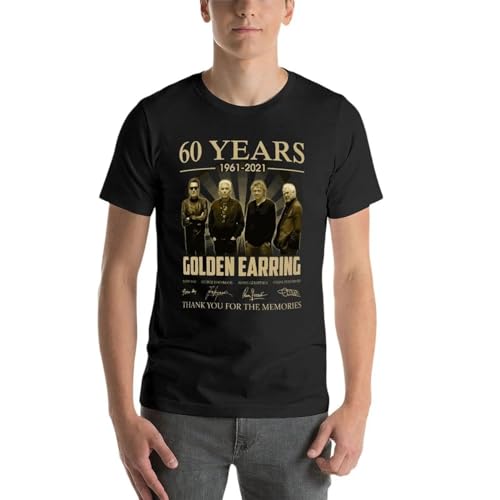 LSNUO Golden-Earring-60-Years-Golden-Earring-Oversized-Tshirt-Custom-Men-Clothing-Short-Sleeve-Streetwear-Large-Size von LSNUO
