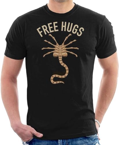 Alien Facehugger Free Hugs Xenomorph Men's T-Shirt Hemden(XX-Large) von LSQ&SL