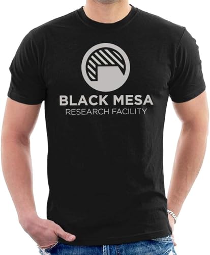 Black Mesa Research Facility Pale Logo Half Life Men's T-Shirt Hemden(Large) von LSQ&SL