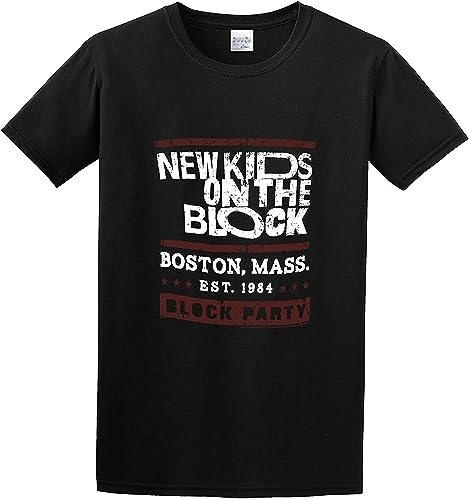 Man's Round Neck New Kids On The Block Block Party Sports T-Shirt Black T-Shirts & Hemden(X-Large) von LSQ&SL