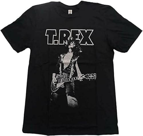 Marc Bolan Men& T.Rex t Shirt Schwarz Herren Merchandise UK Company Black Hemden(Medium) von LSQ&SL