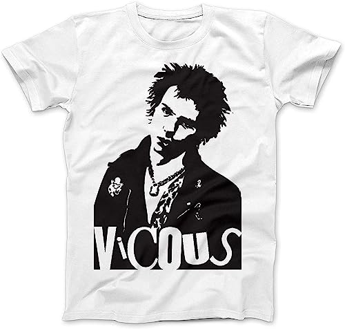 Sid Vicious Tribute T-Shirt Cotton Punk Hemden(Small) von LSQ&SL