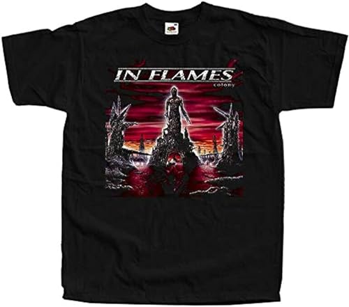 in Flames Colony Album Cover DTG T Shirt Hemden(X-Large) von LSQ&SL