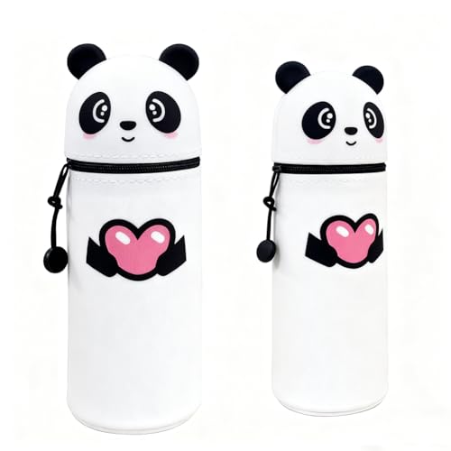Federmäppchen mädchen Reißverschluss, Silikon Federmäppchen,2-in-1 Weiche Silikontasche, Standmäppchen Federtasche Mädchen Silikon Weiche, Kawaii Tischstifthalter Schulmäppchen Schüttelpenal(Panda) Federmäppchen mädchen Reißverschluss, Silikon Federmäppchen,2-in-1 Weiche Silikontasche, Standmäppchen Federtasche Mädchen Silikon Weiche, Kawaii Tischstifthalter Schulmäppchen Schüttelpenal(Panda) von LSQNEW