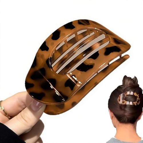 LSTKLY Flache Haarklammern für Damen, rund, zum Hinlegen, französischer starker Halt, Haarspangen für dickes oder dünnes Haar, rutschfest, flache Clips für Damen und Mädchen, Schildpatt-Leopard LSTKLY Flache Haarklammern für Damen, rund, zum Hinlegen, französischer starker Halt, Haarspangen für dickes oder dünnes Haar, rutschfest, flache Clips für Damen und Mädchen, Schildpatt-Leopard von LSTKLY