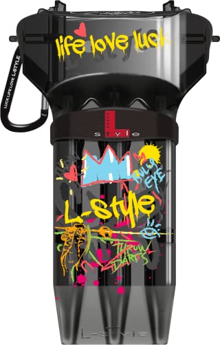 L-Style Dart Case Krystal One von Thor-Sports in diversen Farben/Darts Wallet/Hardcase (Krystal One 2023 M9, Clear-Black) von LSTYLE