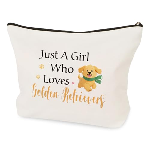 LSVGSAK Golden Retriever Kosmetiktasche, Make-up-Tasche, Golden Retriever, Geschenk für Damen und Mädchen von LSVGSAK