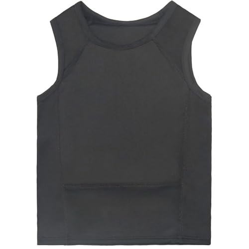 LSWKG Taktische Schusssichere Weste, Kugelsichere Weste ，IIIA-Level Militärische Anti-Bullet-T-Shirt,Bulletproof Verdeckte Weste Für Outdoor B,L von LSWKG