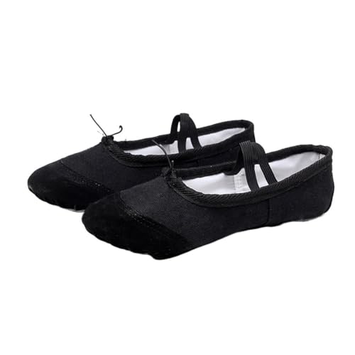 Ballett Spitzenschuhe Ballettschuhe Mädchen Kinder Tanz Hausschuhe Professionelle Leinwand Weiche Sohle Ballett Tanzen Mädchen Frauen Ballett Yoga Gym Tänzerin Schuhe 735(Color:Black,Size:22) von LSYHHXC