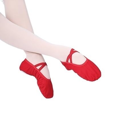 Ballett Spitzenschuhe Ballettschuhe for Mädchen, Kinder, Gymnastikschuhe, Ballerina, Tanzschuhe, Turnschuhe, Kinder for Tanzen 735(Color:Red,Size:24) von LSYHHXC