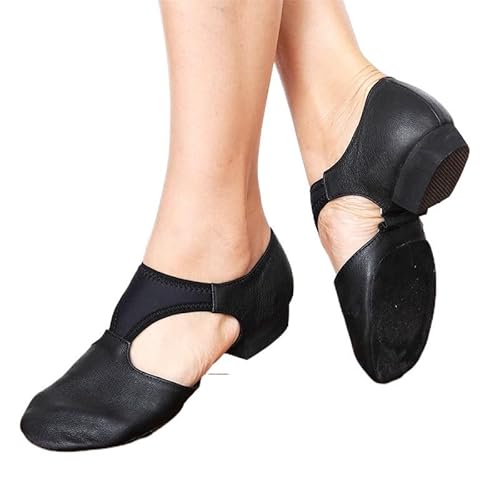 Ballett Spitzenschuhe Echtes Leder Stretch Arch Griechische Sandalen Jazz Dance Schuhe Frauen Ballett Jazzy Tanzen Lehrer Sneaker Sandalen Übung Gym 735(Color:Black,Size:42) von LSYHHXC