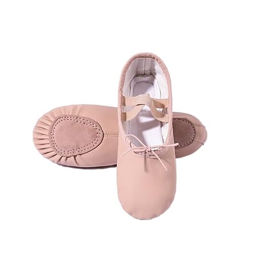 Ballett Spitzenschuhe Frauen Ballett Hausschuhe for Frau Danseuse PU Leder Professionelle Tänzer for Mädchen Kinder Weiche Sohle Kinder Kleinkind Tanzschuhe 735(Color:Lace Up Split Sole,Size:21) von LSYHHXC