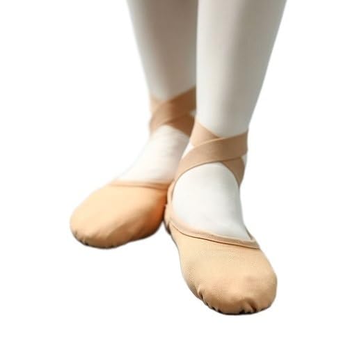 Ballett Spitzenschuhe Mädchen Frauen Professionelle Volle Elastische Tuch Mehrere Tragen Weg Übung Tanzen Schuh Ballett Tanz Schuhe 735(Color:Camel,Size:28) von LSYHHXC