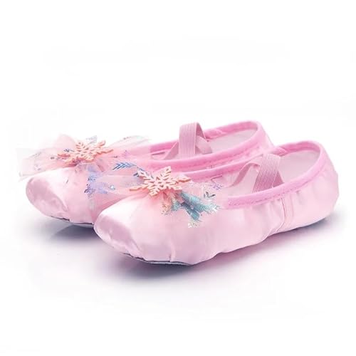 LSYHHXC Ballett Spitzenschuhe Schöne Prinzessin Tanz Weiche Sohlen Ballett Schuh Kinder Mädchen Katze Klaue Chinesische Ballerina Übungen Schuhe 735(Color:Cherry pink,Size:23) von LSYHHXC