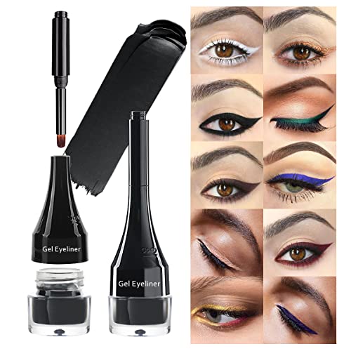 LSxia Gel-Eyeliner Set, 2-in-1, Tattoo-Eyeliner für die Augen, wasserfest, fleckenabweisend, Eyeliner und Eyeliner, Eyeliner-Werkzeug mit Pinsel LSxia Gel-Eyeliner Set, 2-in-1, Tattoo-Eyeliner für die Augen, wasserfest, fleckenabweisend, Eyeliner und Eyeliner, Eyeliner-Werkzeug mit Pinsel von LSxia
