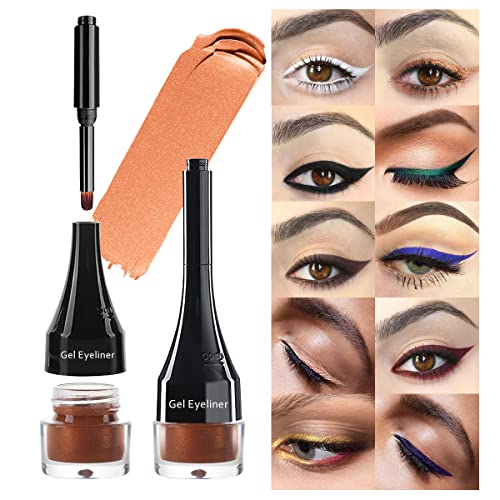 LSxia Gel-Eyeliner Set, 2-in-1, Tattoo-Eyeliner für die Augen, wasserfest, fleckenabweisend, Eyeliner und Eyeliner, Eyeliner-Werkzeug mit Pinsel LSxia Gel-Eyeliner Set, 2-in-1, Tattoo-Eyeliner für die Augen, wasserfest, fleckenabweisend, Eyeliner und Eyeliner, Eyeliner-Werkzeug mit Pinsel von LSxia