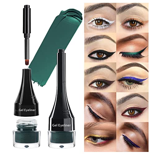 LSxia Gel-Eyeliner Set, 2-in-1, Tattoo-Eyeliner für die Augen, wasserfest, fleckenabweisend, Eyeliner und Eyeliner, Eyeliner-Werkzeug mit Pinsel LSxia Gel-Eyeliner Set, 2-in-1, Tattoo-Eyeliner für die Augen, wasserfest, fleckenabweisend, Eyeliner und Eyeliner, Eyeliner-Werkzeug mit Pinsel von LSxia