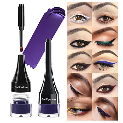 LSxia Gel-Eyeliner Set, 2-in-1, Tattoo-Eyeliner für die Augen, wasserfest, fleckenabweisend, Eyeliner und Eyeliner, Eyeliner-Werkzeug mit Pinsel von LSxia