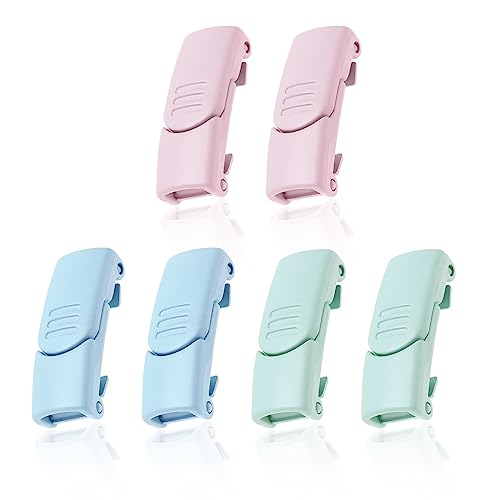 LT Easiyl 3 Paar Magnetische Schnürsenkelclips Schnellverschluss Ohne Bindung Schnürsenkelverschluss Schnalle für Alle Kinder Und Erwachsene, Rosa + Blau + Grün von LT Easiyl